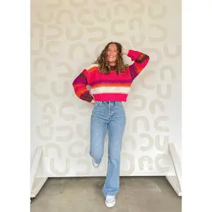 Knit It Up Sweater - Fuchsia