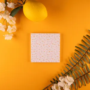 Pink Flower Pattern Sticky Notes