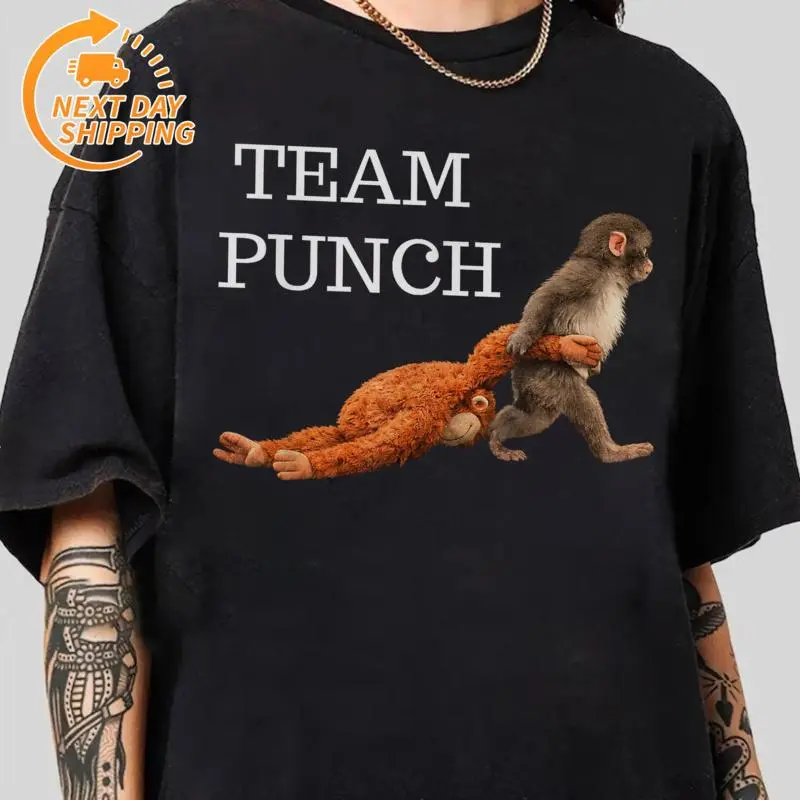 Team Punch Meme Graphic Hoodie, Unisex Cotton-Blend Sweatshirts with a Smooth Feel, Fade-Resistant Print and Tapered Collars, Classic, Top, Streetwear, Soft