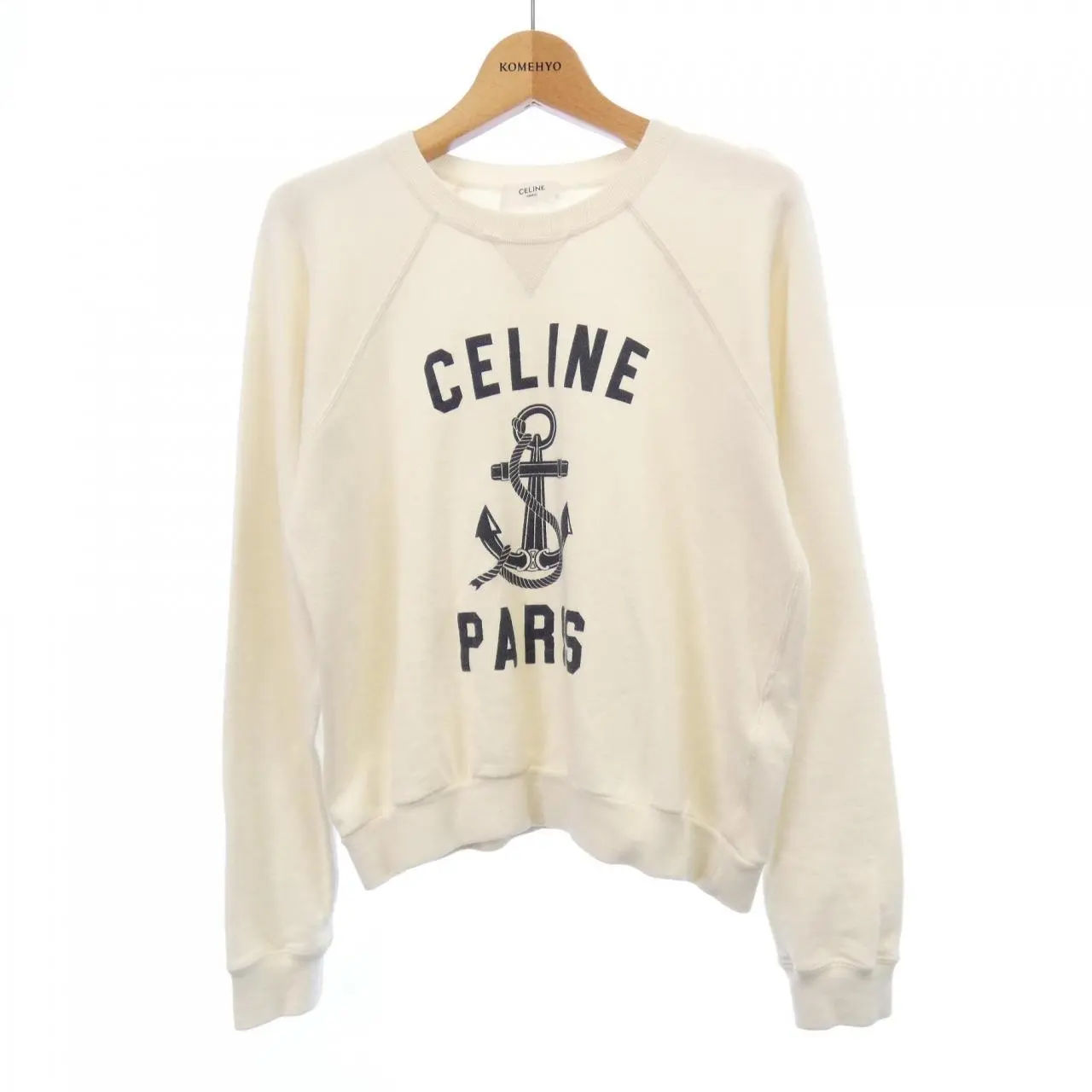 Pre-owned Celine Cashmere Small Leather Goods Anchor Sweater Blend Sweatshirt
