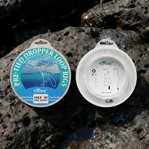 Pre‑Tied Dropper Loop Rigs Fishing Line 80 Loops 10‑50LB Saltwater Freshwater Fishing Tackle