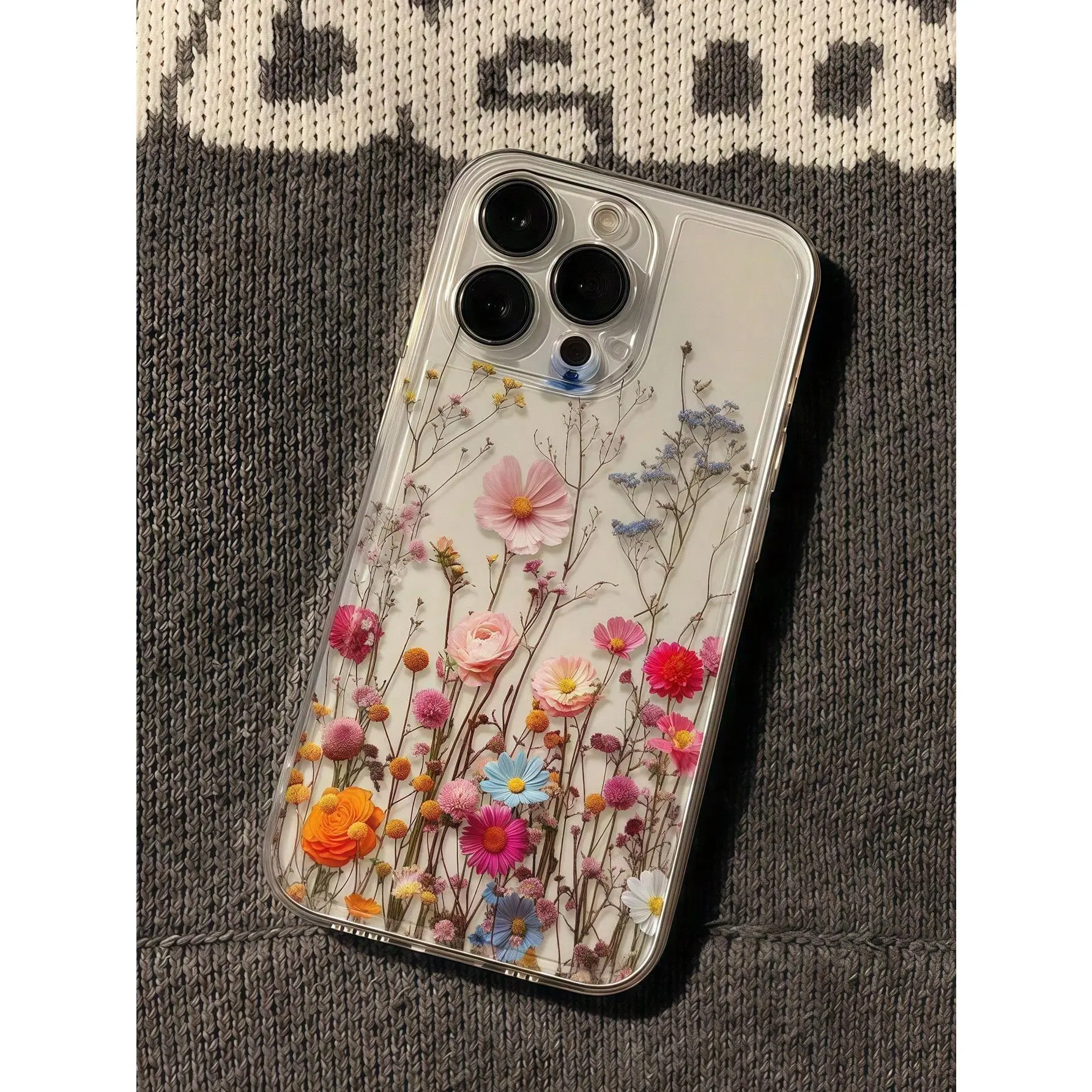 Flower phone case, 1 piece. Transparent protective phone case with floral leaves, waterproof, shockproof, drop-proof, and scratch-resistant, compatible with iPhone 17/16/15/14/13/12/11/X/XS/XSMAX/XR/16E/7P/8P. It is a perfect holiday gift., Cover, Accesso