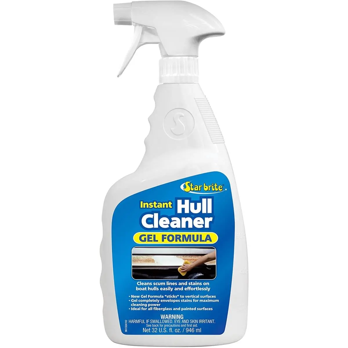 212 MAIN Hull Cleaner Spray Gel, 32oz Stain Remover, Fiberglass Safe Household Cleaning Solution for Leaf & Surface Maintenance, Star Brite 3005.1687 096132