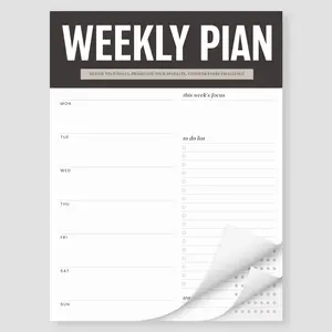 A4 Weekly Planner Notebook, Desktop Schedule Organizer, To-Do List Habit Tracker, Study Office Management, Weekly Planner, Undated Planner