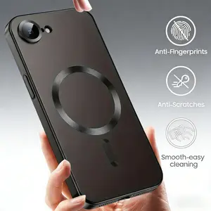 Magnetic Cover for Iphone Models 16E SE4 Featuring a Protective Soft TPU Design And a Wireless Charging Back with a Camera Lens Protector Casing