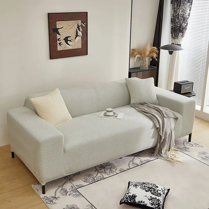 Ultra-soft, skin-friendly solid-color sofa covers, durable and stain-resistant sofa fitted sheets, suitable for 1-4 seat sofas, with pet-scratch protection.