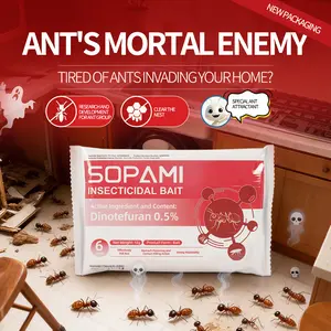 SOPAMI Ant Bait Insect Killer for Ant Control - Small-Size Indoor Home Use Attractant with 0.5% Dinotefuran Insecticidal Bait (No Magnets)