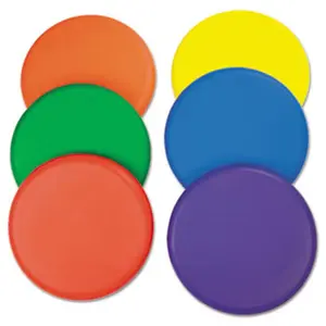 212 MAIN Champion Sport RDSET Rhino Skin Foam Discs - Set of 6 Assorted Colors Discs, Indoor/Outdoor Use, Shape Retention Feature