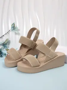 Women's Wedge Heel Sandals with Dual Straps, Open Toe Design, Comfortable and Stylish, Soft, Perfect for Vacation and Daily Wear