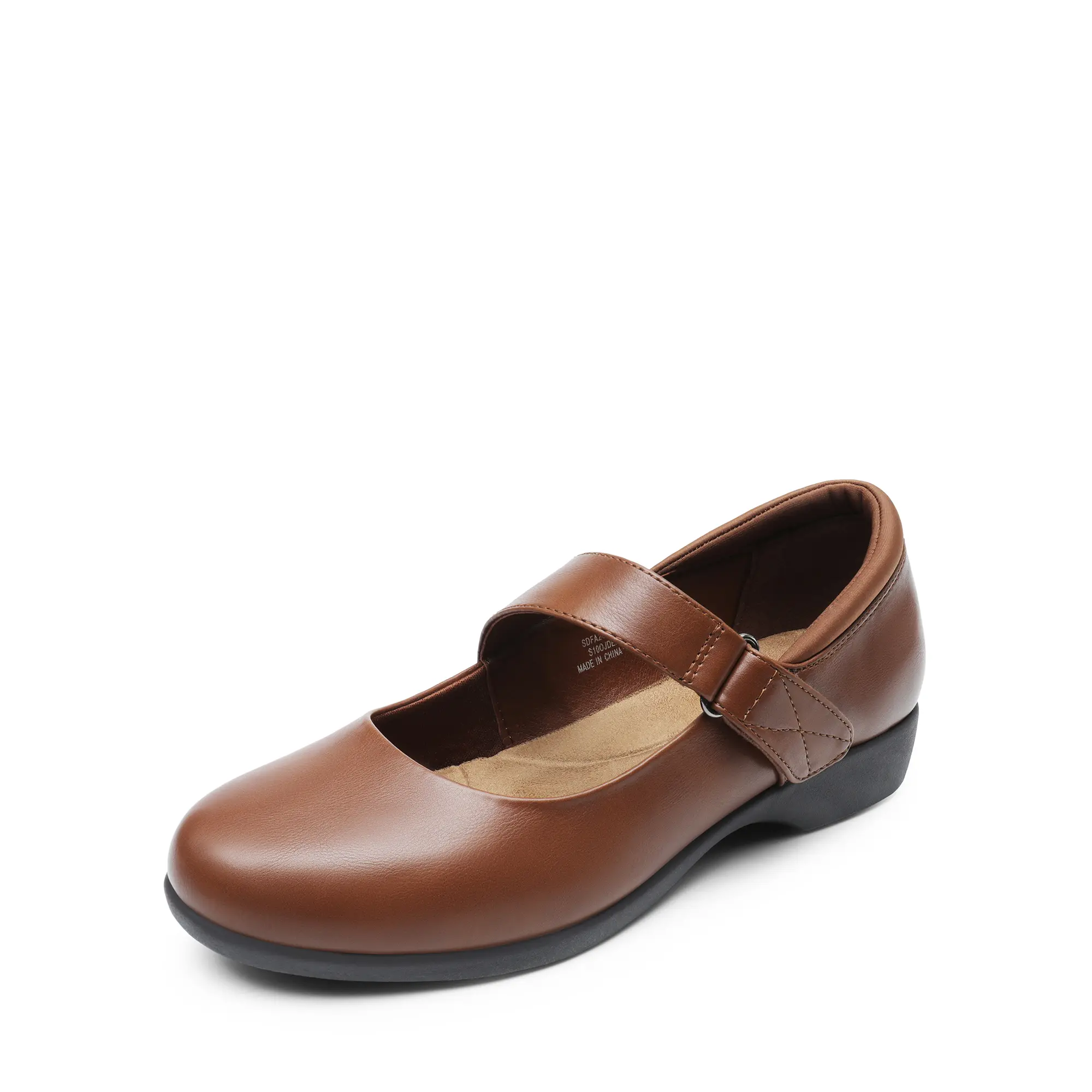 Dream Pairs Women's Formal Mary Jane Flats, Chic Round Toe Walking Shoes with Adjustable Strap, Memory Foam and U-Shaped Heel Cup, Chic Shoes, Classic Mary Jane