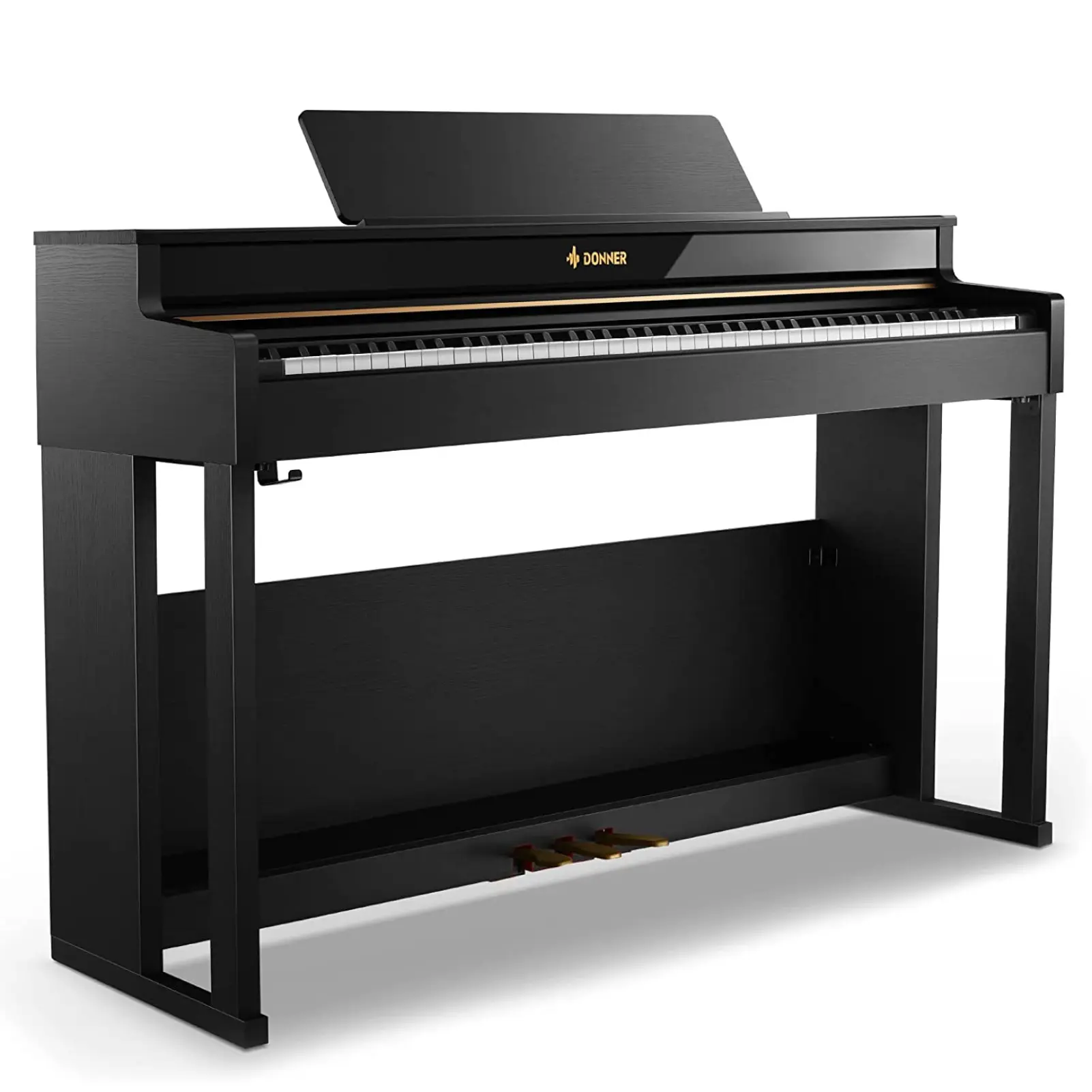 Donner DDP-400 Professional 88-Key Progressive Hammer Action Weighted Upright Digital Piano with Extended Speaker Cabinet