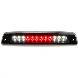 For 1994-2001 Dodge Ram 1500/2500/ 3500 Third 3rd LED Brake Light Cargo Lamp High Mount Brake Light Replacement (Black+ Smoke Lens)