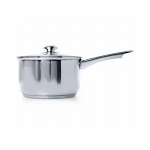 Epoca International  3 qt. Stainless Steel Saucepan with Glass Lid, Silver, Oven, Cookware
