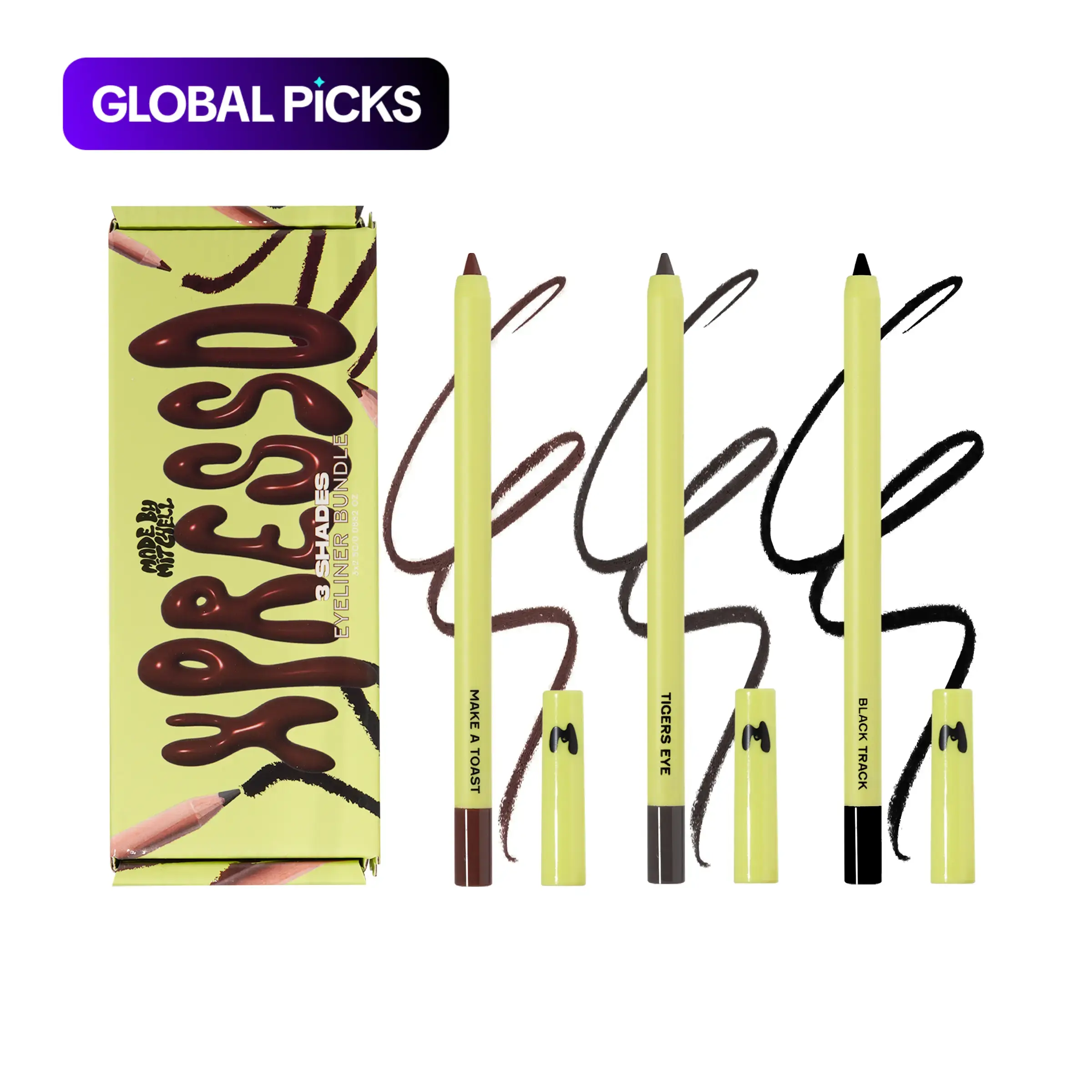XPRESSO Makeup Eyeliner Set Bundle (3pcs), Made By Mitchell #GLOBAL PICKS