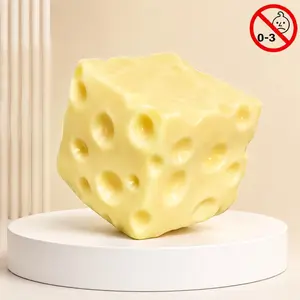 1 PC Cheese Squishy Stress Relief Toy, Soft Slow Rising Squeeze Fidget, Squishy Fidgets, Silent Sensory Desk Decor for Teens Adults Home Office Study
