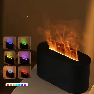 Flame Aromatherapy Machine, USB Powered Simulation Flame Humidifier, Silent Aromatherapy Diffuser, Aroma Diffuser Humidifiers, Suitable for Home Bedroom and Office