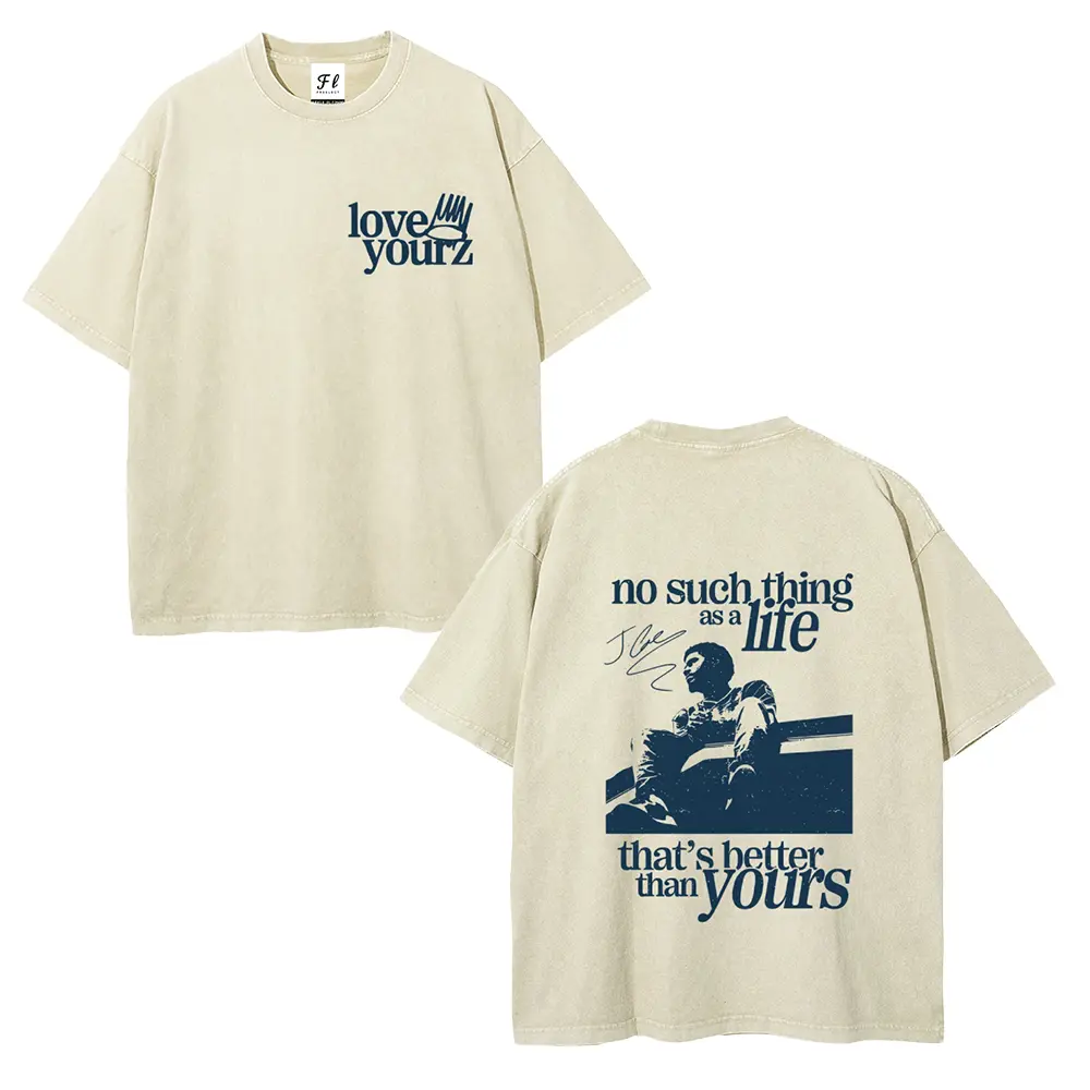 Lady's Vintage Hip Hop Graphic Short-Sleeve Top - "Love Yourz, No Such Thing As A Life That's Better Than Yourz" Garment, Rap Music Fan Gift, Stylish Women's T-Shirt,clothes for back to school,first day of school outfits