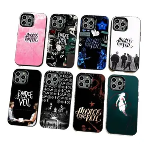 P-Pierces The V-Veil Phone Cases For iPhone 17 16 15 14 13 12 Promax Pro Air Plus Black Mattle Unique Artistic Design Shockproof Protective Cover