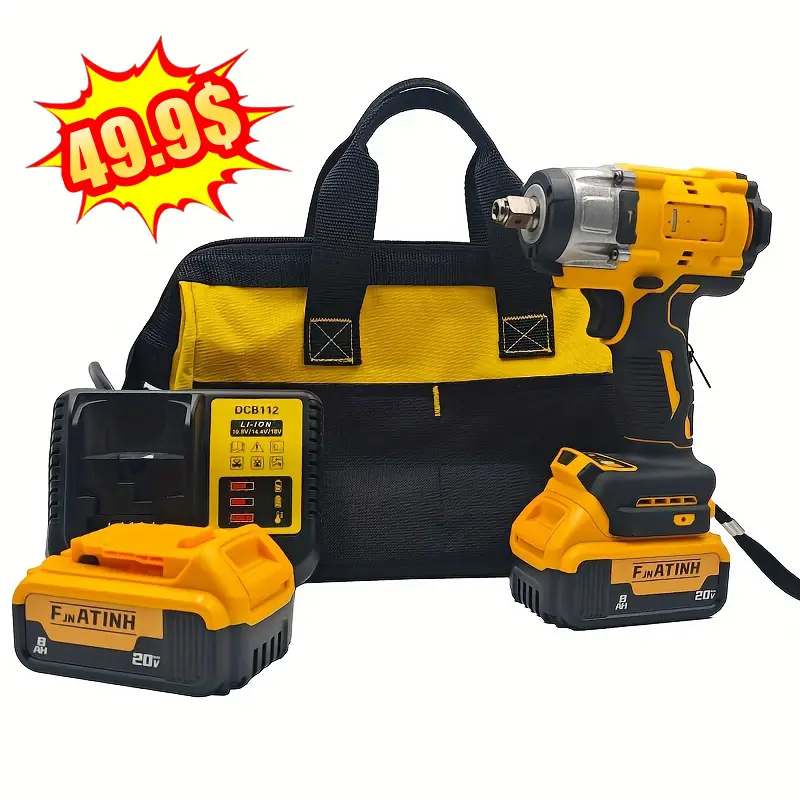 3-in-1 Impact Wrench – 350N.m, 3600 RPM Medium Impact Wrench – Compatible with 20V/60V Batteries – Perfect for Car Repair, Lug Nuts, Tire Changes, Gar