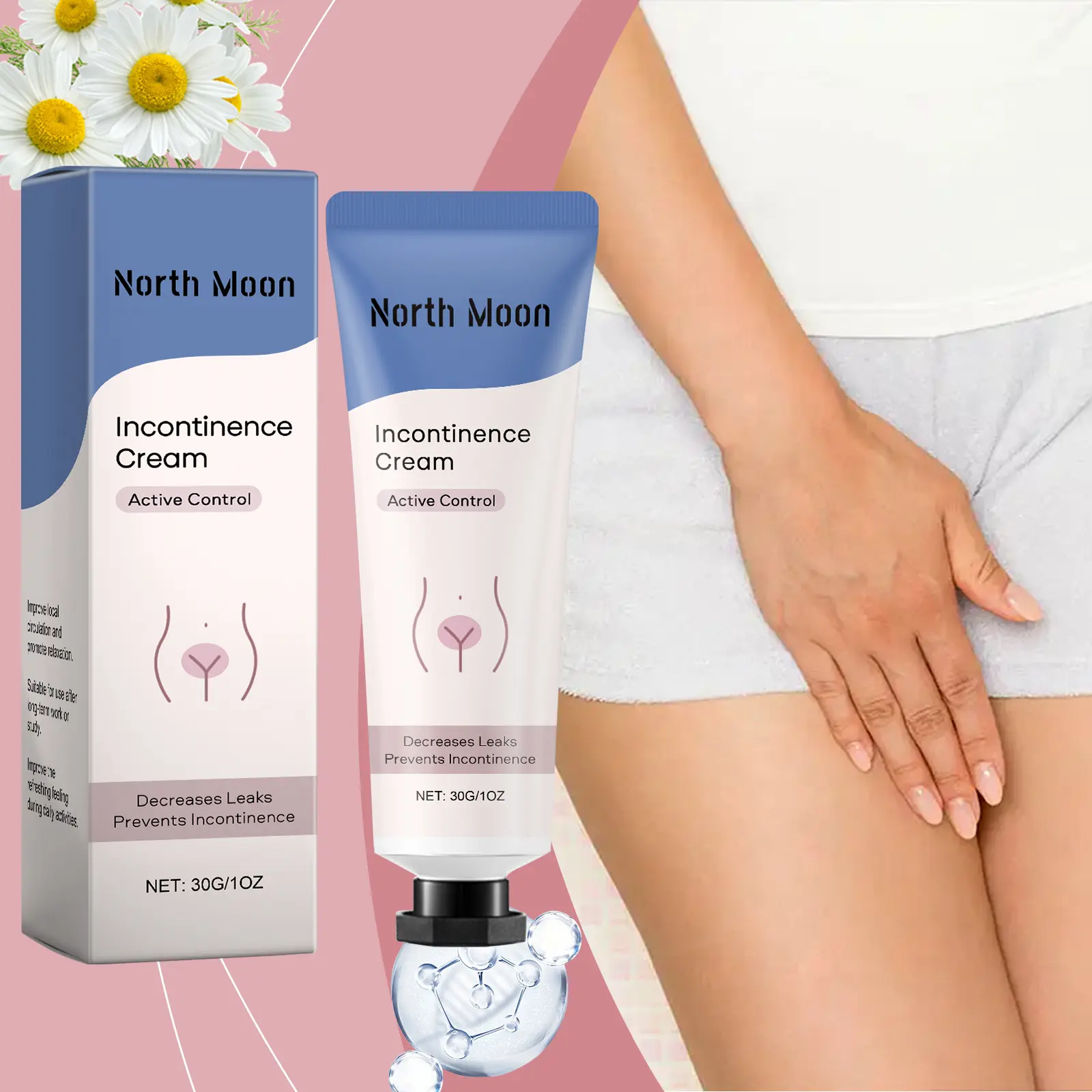 Non-Toxic Herbal Body Care Lotion, Soothing & Cooling Relief Hydrating Daily Moisturizer with Glycerin, Relieves Local Discomfort, Revitalizes the Body, Suitable for All Skin Feminine Care Product