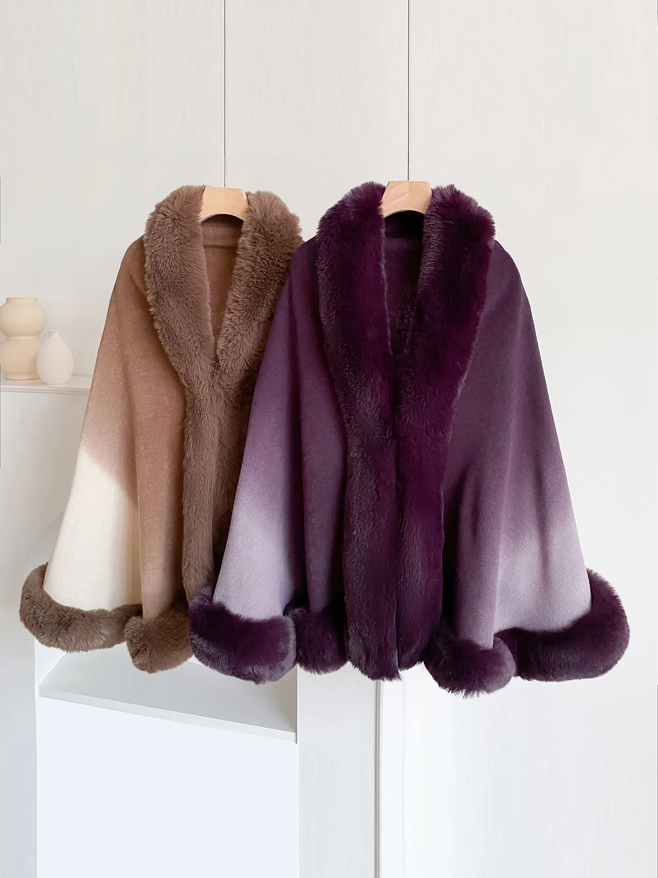 Women's Fashion Elegant Gradient Shawl, Soft Comfortable All-Seasons Scarf, Neck Scarf, Vintage Versatile Accessory for Daily Use, Casual Stylish Wrap, Trendy Solid Shawl, Soft Warm Shawl, Polyester Shawl