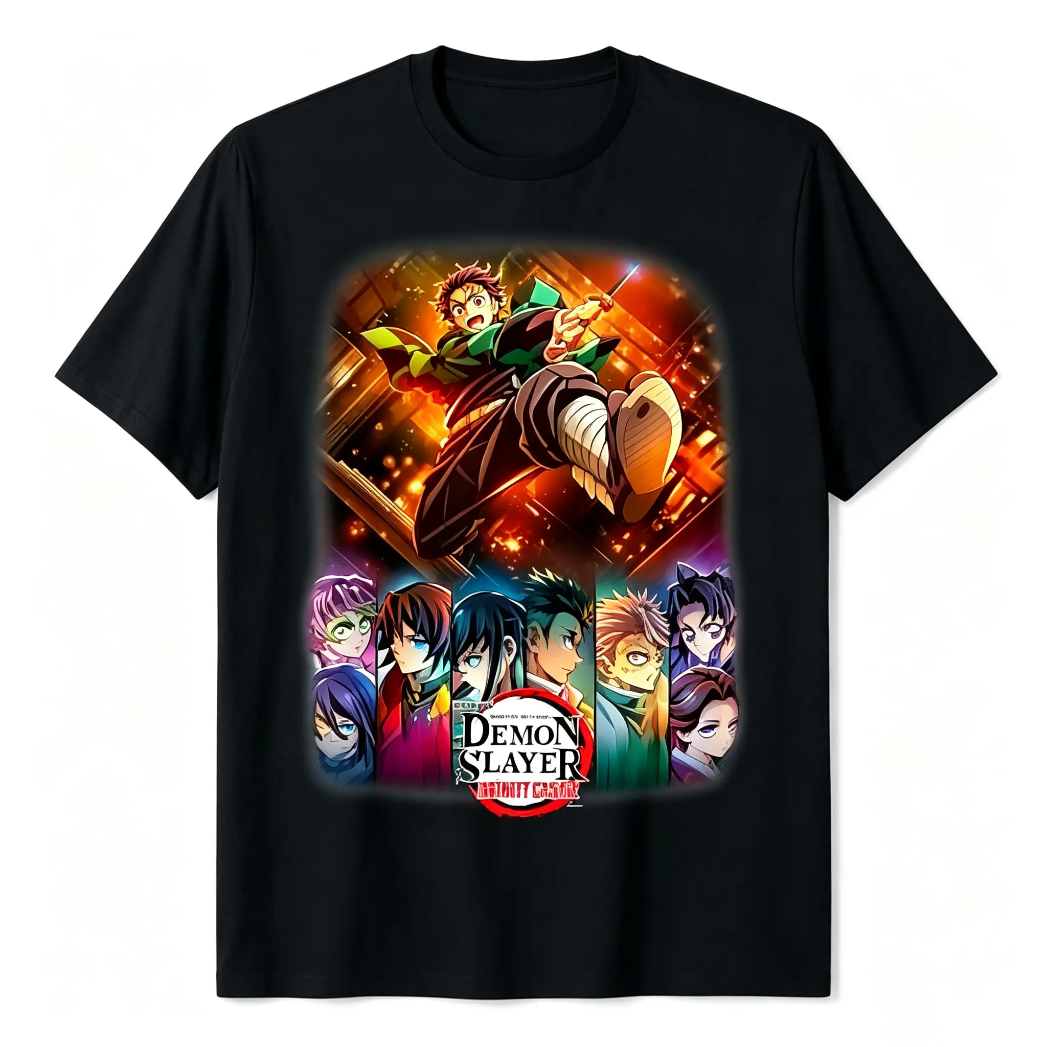 Demon Slayer: Infinity Castle Tanjiro Anime Group Poster T-Shirt