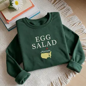 EGG SALAD Master Tournament Embroidered Sweatshirt, Golf Embroidered Sweatshirt, Gifts for Golf Lovers Classic Cotton, Casual Wear For Golf Lover
