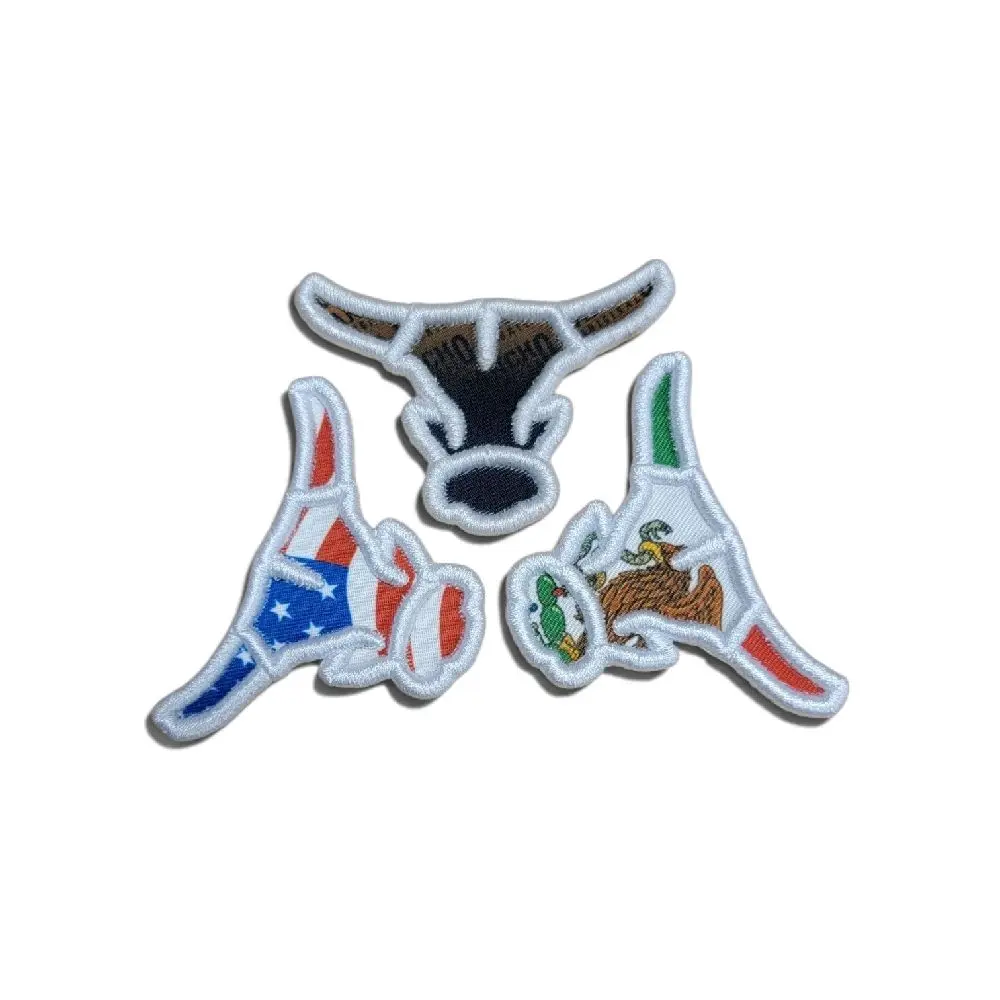 3D R-O Embroidered Patch - Made in the USA, Fashion Clothing Accessory for Apparel Customization, Hat Decoration Embroidery Patches Western Embroidery