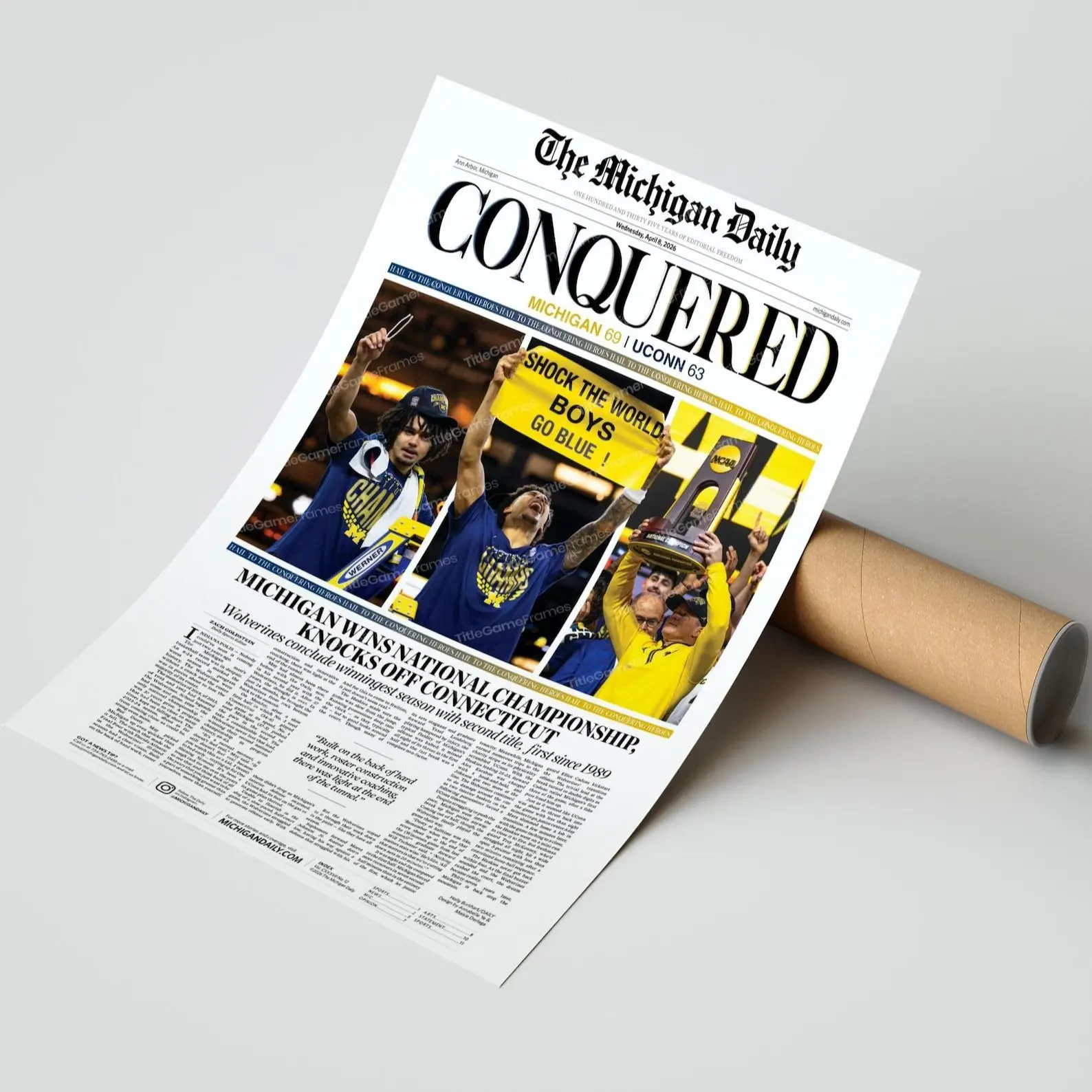 New 2026 Michigan Poster, Basketball Poster, Sport Merch, Gift For Fan