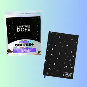 Everyday Dose Coffee+ Mild Roast Beverage with Lion's Mane Chaga L-Theanine & Collagen Protein 14 Servings Productivity Planner for Clarity Focus