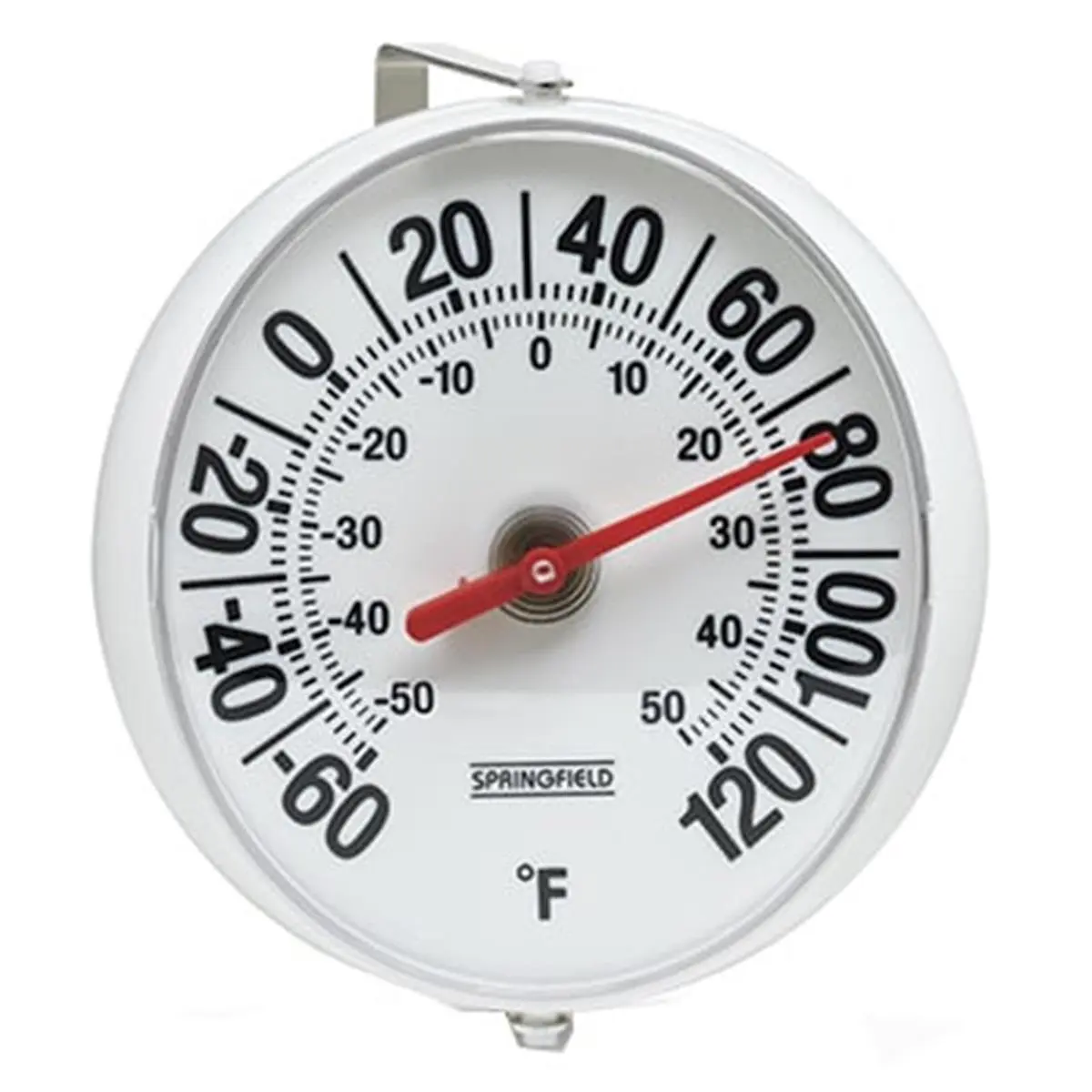 Springfield Marine 90100-000-000 Pool Temperature Thermometer for Pools & Spas, Outdoor, 5-1/4 In. (5.25 in) Diameter Dial, Dual Fahrenheit-Celsius Scales, Red Pointer, 1 x 6.25 x 11.25 in, 1.5 lbs