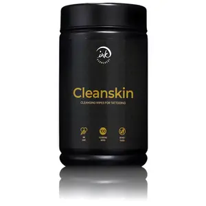 CleanSkin Pre-Soaked Green Soap Wipes for Tattoos and Piercings - 100 Lint-Free, Fragrance-Free, Alcohol-Free Wipes