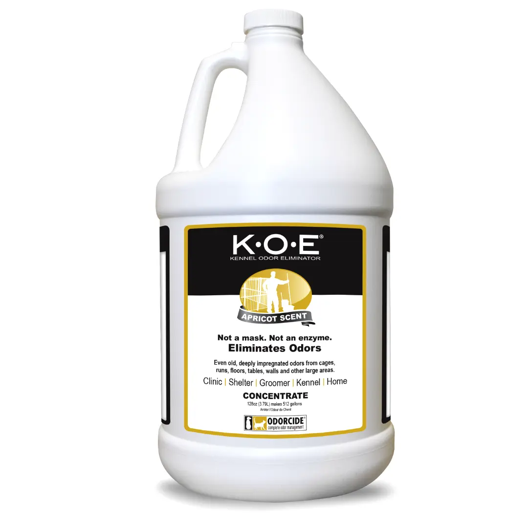KOE Odor Eliminator 1 Gallon Concentrate – K.O.E. Odor Remover for Strong Odor for Cages, Runs & More (Frost, Apricot, Fresh, Original scents) 128 ml