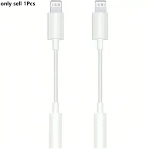 Lightning to 3.5mm Headphone Adapter, Headphones Jack, Aux Audio Cable Converter, Compatible with iPhone 14-12 Series, iPad, Ipod, Essential Accessory