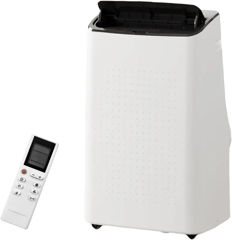 Black Portable Air Conditioner, 3-In-1 AC Unit With Remote Control, 14000 BTU Quiet Air Conditioner With Fan & Dehumidifier, Cools Up to 430 Sq. Ft, Room Air Conditioner With 24-Hour Timer