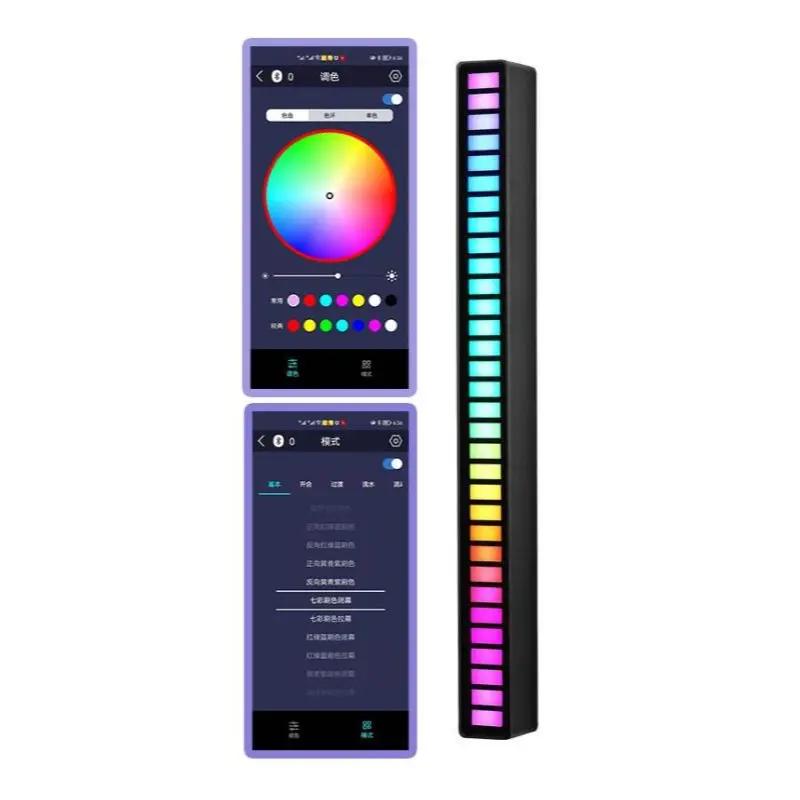 【Summer Survivals】Joytutus Modern RGB Voice Controlled Synchronous Rhythm Light USB Powered LED Pickup Light for Gaming Esports & Parties Car Desktop Sound Sensing Atmosphere Lighting Decorative Sync to Sound Portable Acrylic Rechargeable Smartphones, Par