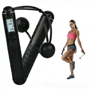 Smart Weighted Jump Rope Set-3M Adjustable Corded & Cordless Design, Massage Handles with Gravity Counting for Men & Women Fitness