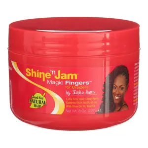 Ampro Shine N Jam Magic Fingers Hair Gel for Braiders, 8 oz, Smooth, Unisex Haircare Styling Product
