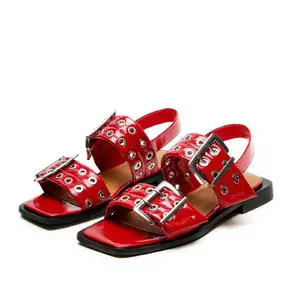 Clearance Sale Women Slingback Flat Pumps Ballerina Shoes Pointed Toe Buckle Shoes Wide Welt Buckle Comfortable Casual Dress Slip-on Shoes Footwear Girl Elegant Wide Feet Sandals Spring Summer Autumn metallic strap outdoorfun