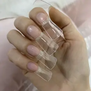 Clear Nail Tips for Manicure - Transparent False Nails for Easy Application and Professional Look