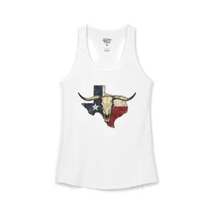 Texas Longhorn Skull Women's Racerback Tank