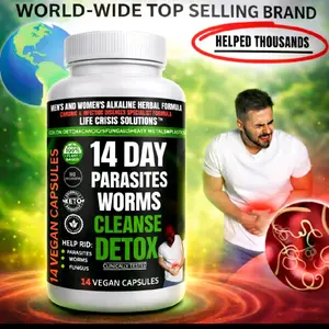 14 BONUS CAPSULES INCLUDED - CHRONIC & INFECTIIOUS DISEASES SPECIALIST MASTER HERBALIST HSV,FUNGUS, VIRUS,MOLD,CANDIDA, BLOOD PURIFIER, LYMPHATIC SYSTEM ORGANIC NATURAL CAFFEINE FREE HANDMADE 14 DAY TOTAL BODY PARASITE  WORM DETOX CLEANSE FLUSH CAPSULES