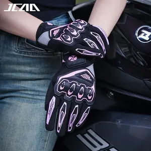 Jcaa Summer Breathable Motorcycle Gloves Full Finger Non-slip Wear-resistant Touch Screen Men Women Motocross Racing Biker Gloves