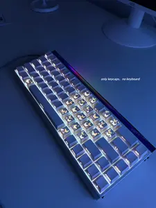 AULA 21-Key Butterfly PBT Keycap Set, Side-Printed RGB Shine Through Keycaps for Mechanical Keyboards with RGB Backlighting, Keyboard Not Included, Rgb Backlighting Keyboards Diy Layout
