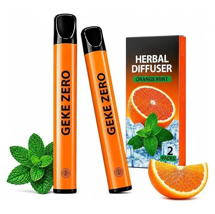 [HOT SALE 56% OFF] 2-Pack Portable Personal Scent Stick, Orange & Mint Fragrance, Non-Electric Pocket Aroma Accessory for Adults, Stainless Steel Tube, PCTG Tip, Up to 600 Uses