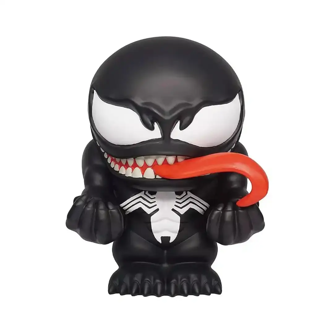 PVC Marvel Spider-Man Venom Superhero Figure Piggy Bank, Home Decor Ornament, Marvel Universe Collectible Display with Coin Bank Functionality