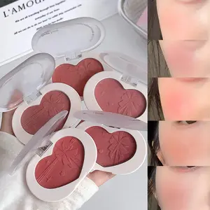Gege Bear Blush Powder, Low Saturation Heartbeat Cheek Color, Natural Highlighting Glow, Facial Contour Makeup, Daily Beauty Routine, Everyday Cosmetics Makeup, Cosmetics Products