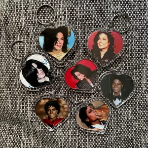 Michael Jackson Heart Keychains