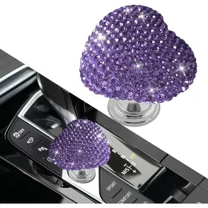 Bling  - Start Button, Push Start Button Cover, Heart-Shaped   Engine lgnition  Knob Sticker, Auto Decorative  Rocker Lever for   ( #1)