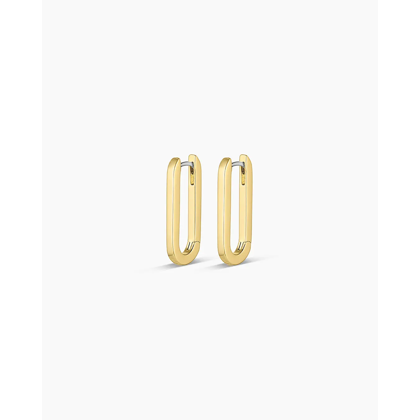 gorjana – Parker Huggies – 18K Silver or Gold-Plated Elongated Hoops – Retro-Inspired & Sleek – Everyday Jewelry & Gift Idea
